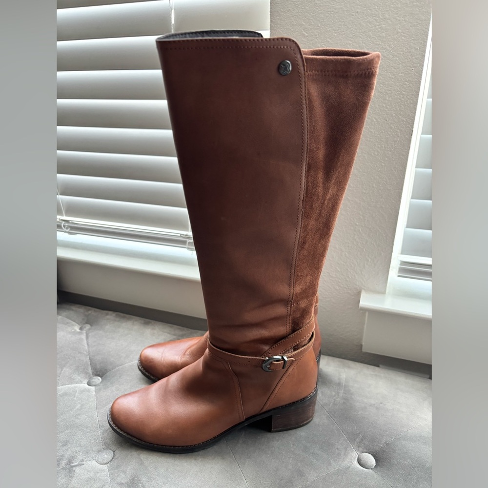Caprice faux leather and suede boots | size 10 (UK 7.5) fits wide calf